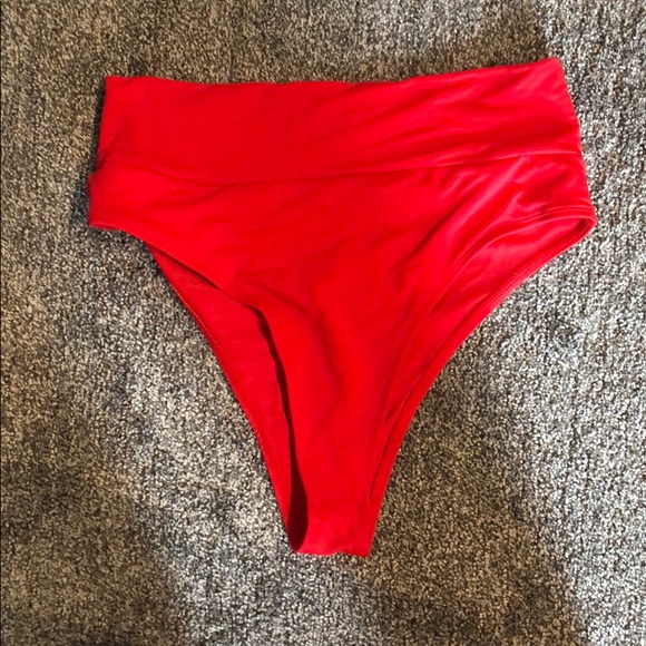 Red Two-Piece Swimsuit - Picture 3 of 4